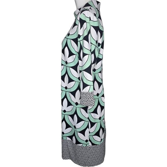 J. McLaughlin Catalina Sheath Midi Dress Geometric Floral Print Size M - Picture 2 of 10